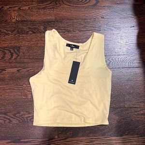 Yellow lulus crop top